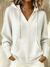 Kangaroo Pocket Hooded Sweater For Women
