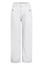 White pants on a white background