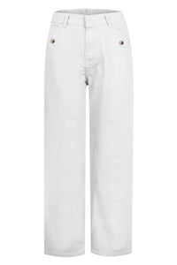White pants on a white background