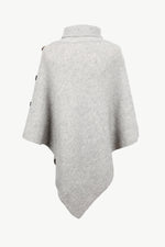 Gray poncho on a white background