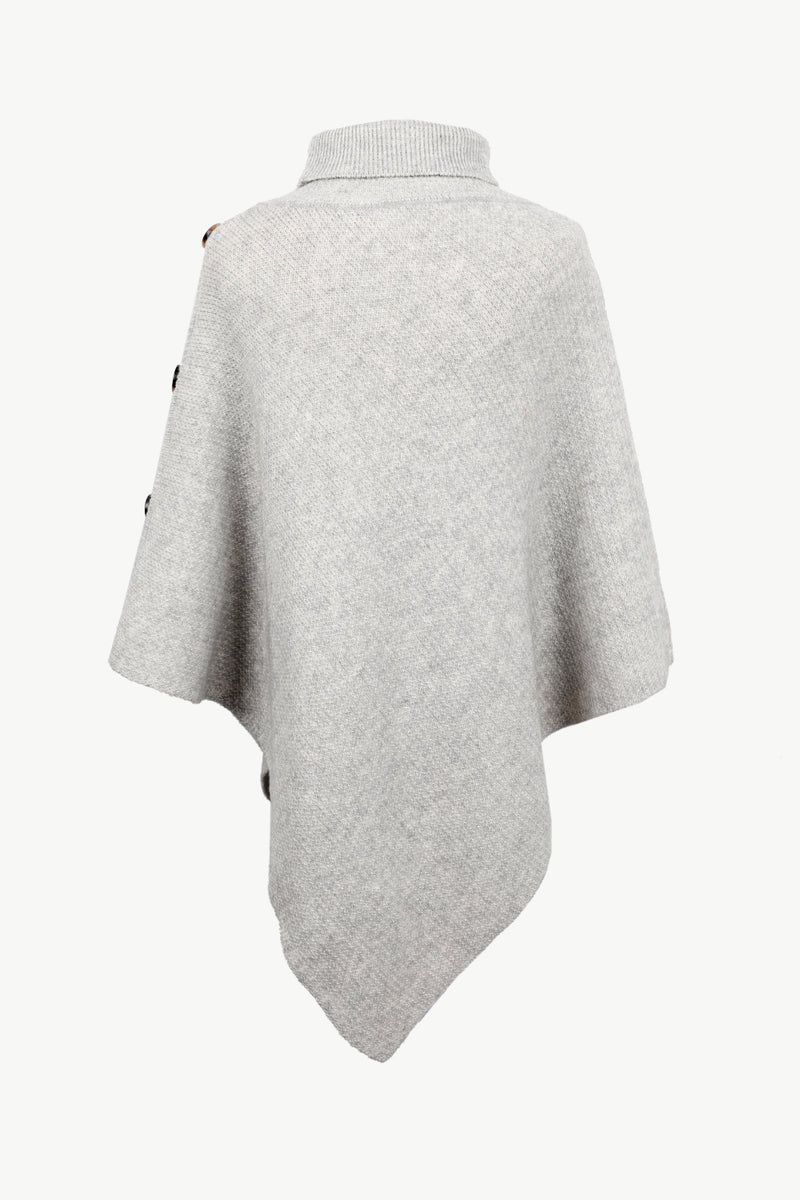 Gray poncho on a white background