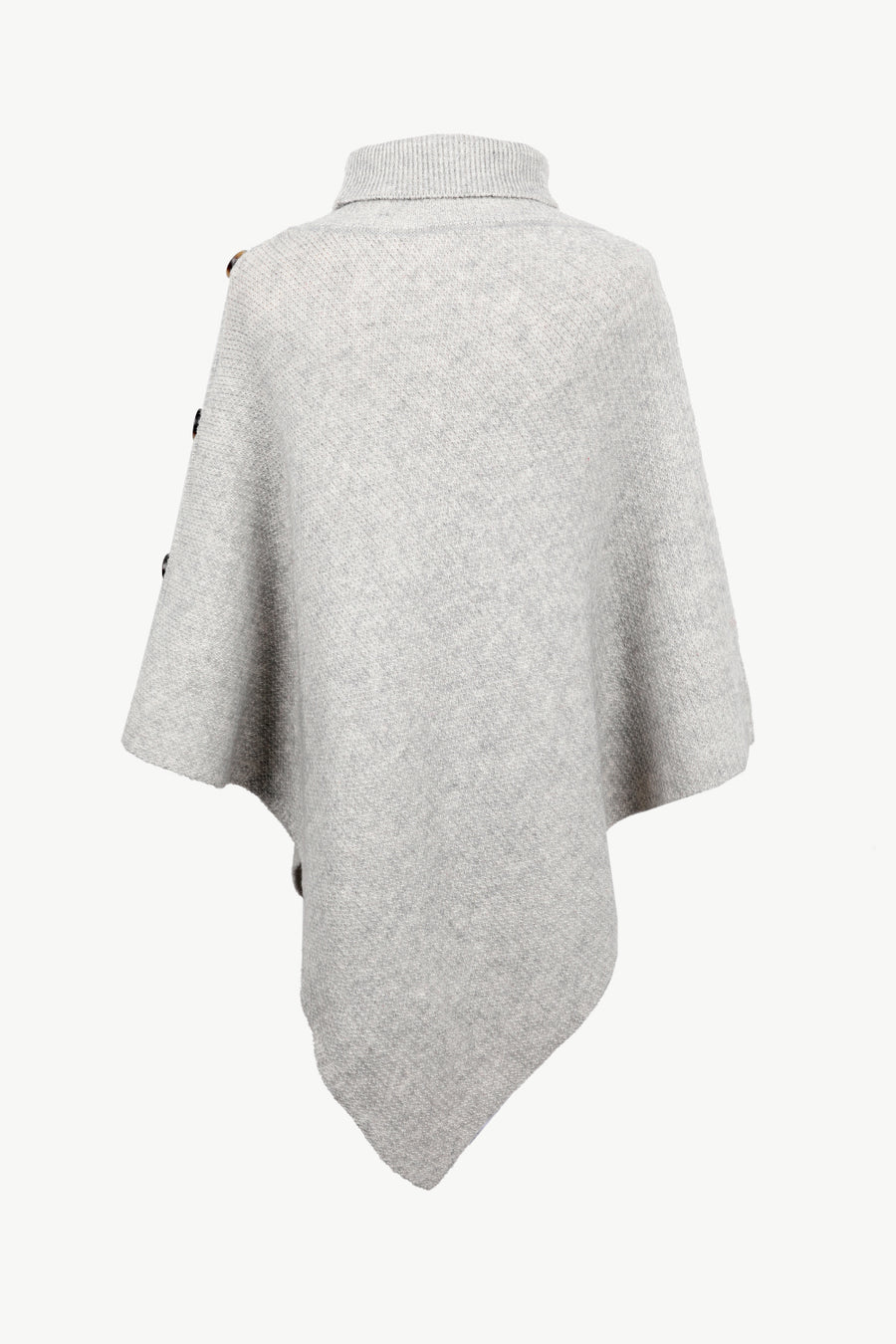 Gray poncho on a white background