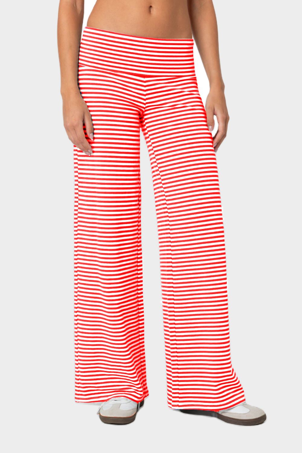Red Striped Wide Leg Pants