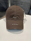 Women Distressed Baseball Cap with Embroidered Slogan For Outdoor Activities All Seasons