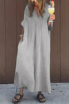 Full Size V-Neck Maxi Dress with Flowy Silhouette Plus Size