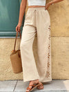 Womens Trousers 2026 Elastic High Waisted Casual Wide-Leg Pants