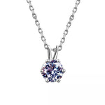 Diamond necklace on a white background