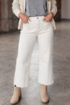 Raw Hem Ankle-length Loose Jeans