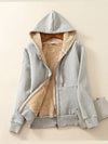Plus Size Fleece-Lined Thermal Zip-Up Hoodie