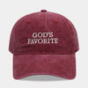 unisex Embroidered Washed Baseball Cap
