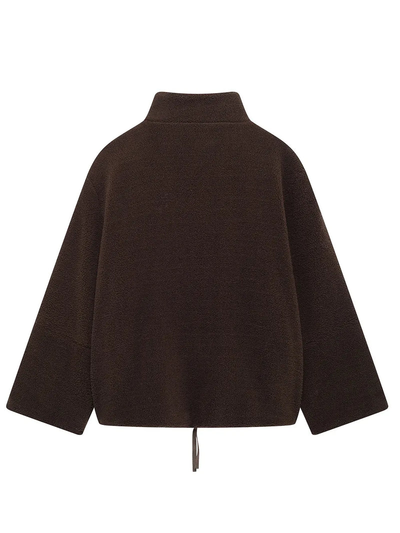 Brown jacket on a white background