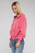 Women's pink Fleece Cropped Zip-Up Hoodie