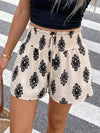 Women's Smocked Waist Printed Shorts
