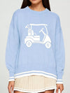 Golf Cart Graphic Dropped Shoulder Sweater