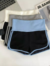 Women's Gym Yoga Summer Running Active Elastic High Waist Contrast Trim Shorts