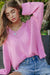 V NECK LOOSE SWEATER TOP