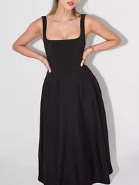 Front view of black Max-Origin dress