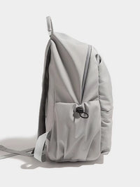 Gray backpack on a white background