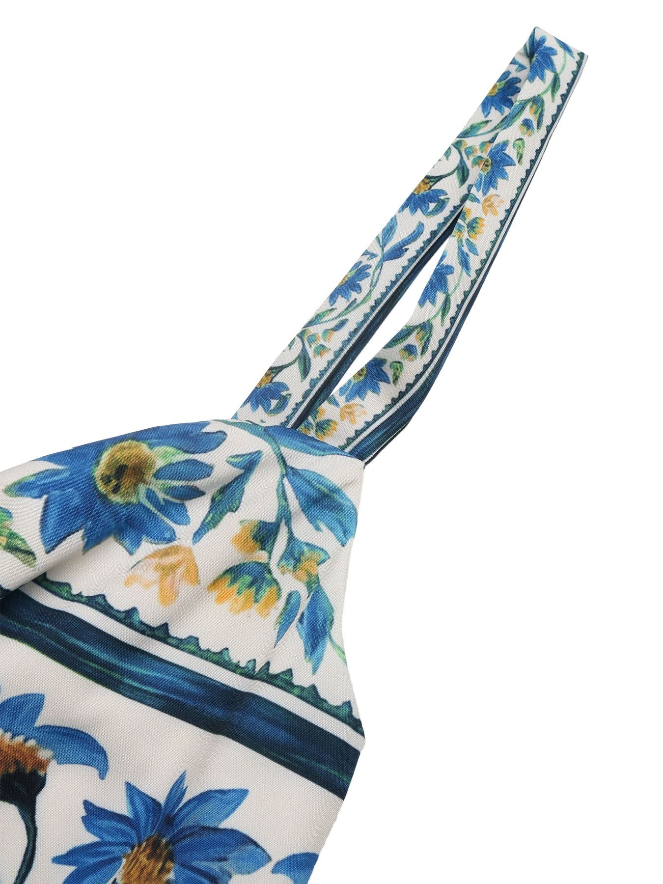 Floral-patterned strap on a white background
