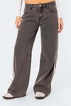 Buy Side Striped Loose Fit Jeans For Women