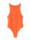 Women Sexy Round Neck Sleeveless Bodysuit