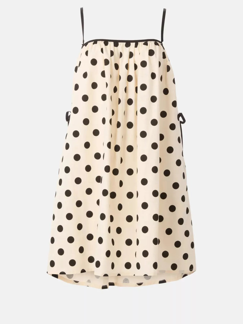 Front view of Polka Dot Spaghetti Strap Mini Dress