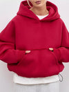 Kangaroo Pocket Dropped Shoulder Hoodie