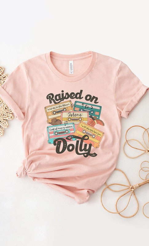 Raised On Dolly Cassette Western Graphic Tee