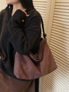 Suede Slouchy Shoulder Bag