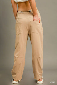 Back view of Umgee Cargo-Inspired Drawstring Pants