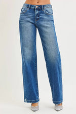 Blue jeans on a white background