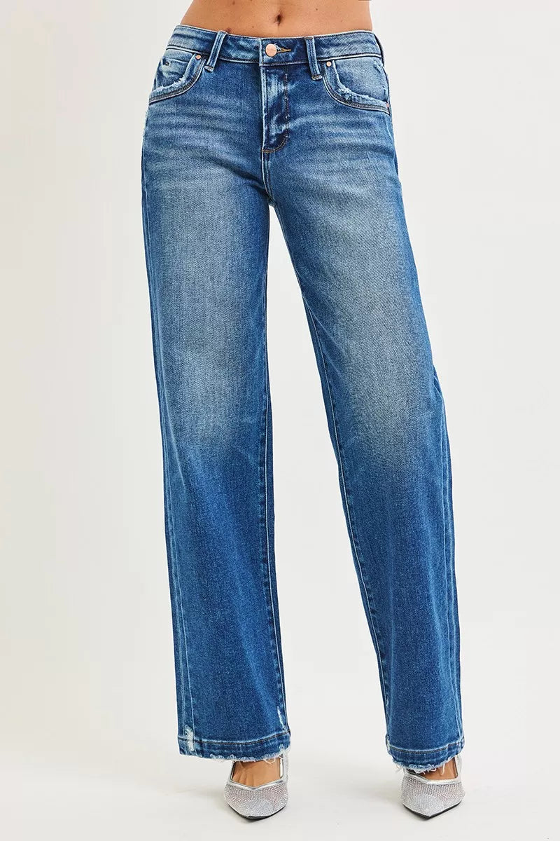 Blue jeans on a white background