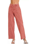 Zenana Straight Leg Utility Pocket Jeans