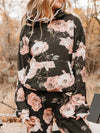 Lace Trim Kangaroo Pocket Hoodie
