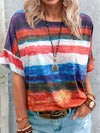 Contrast Round Neck Casual T-Shirt