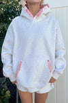 Contrast Patchwork Oversized Hoodie