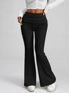 High-Waisted Polka Dot Flare Pants