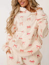 Lace Trim Kangaroo Pocket Hoodie