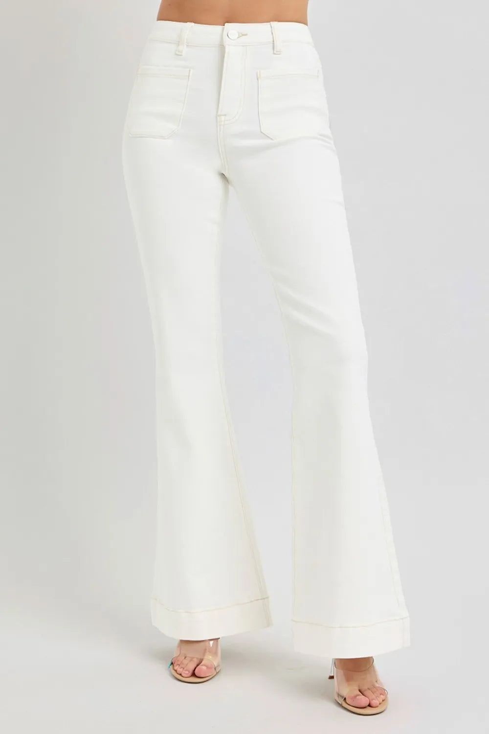 White pants on a white background
