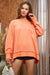 Front view of Side slit oversized sweatshirt peach