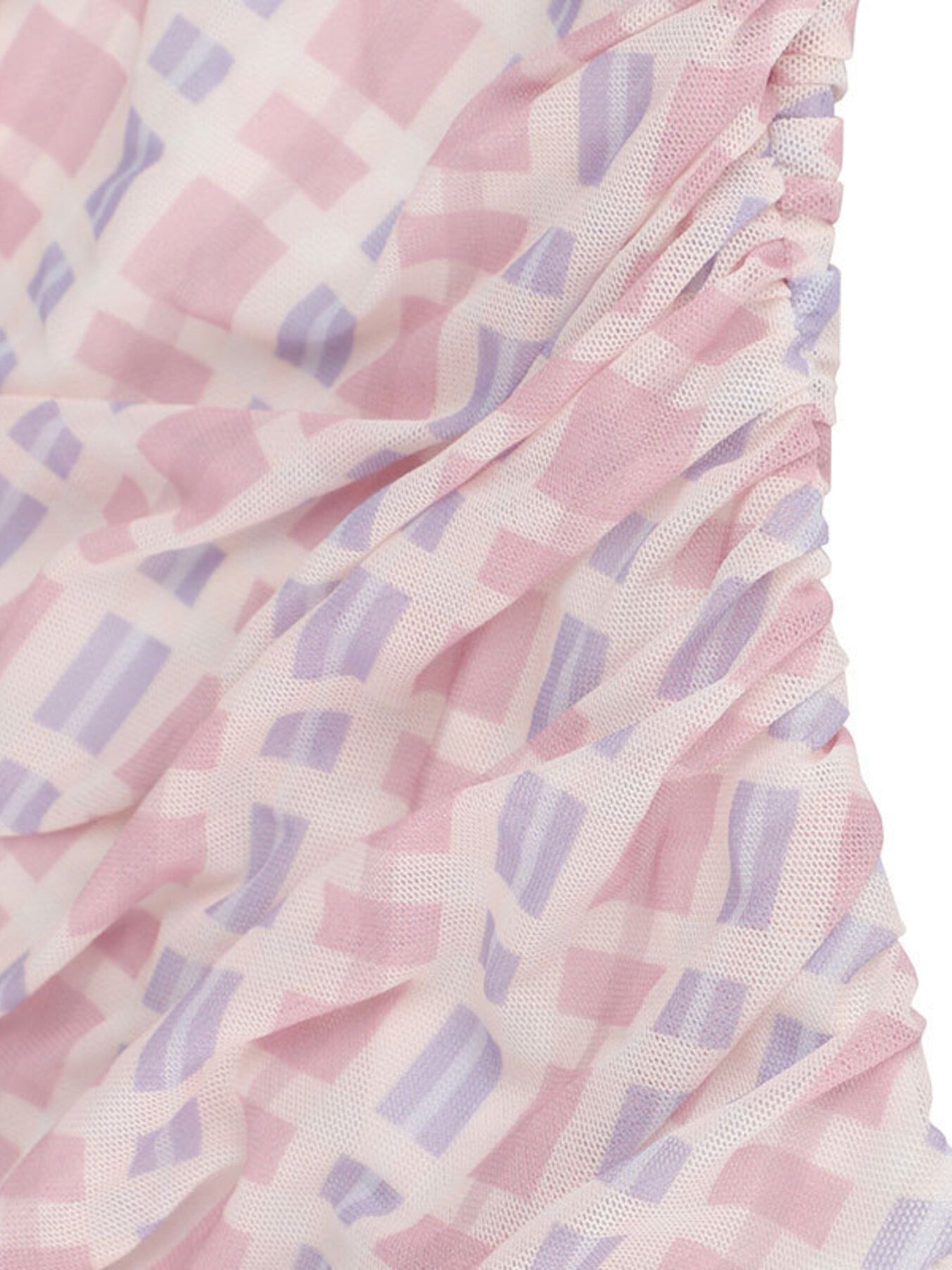 Close-up of pink and purple patterned fabric