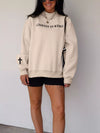 CHRIST IS KING Embroidery High Neck Baggy Sweatshirt