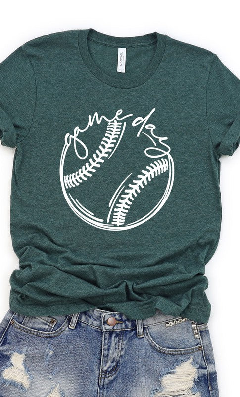 Cursive Game Day Baseball Graphic Tee