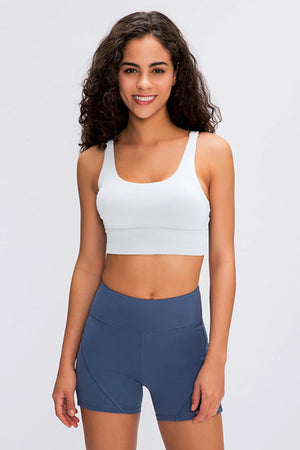 White Millennia Double X Sports Bra 