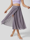 Slit Flowy Skirt with Shorts Liner