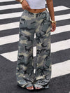 Camouflage Wide-Leg Casual Pants