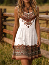 Tribal Print Sleeveless A-Line Summer Dress