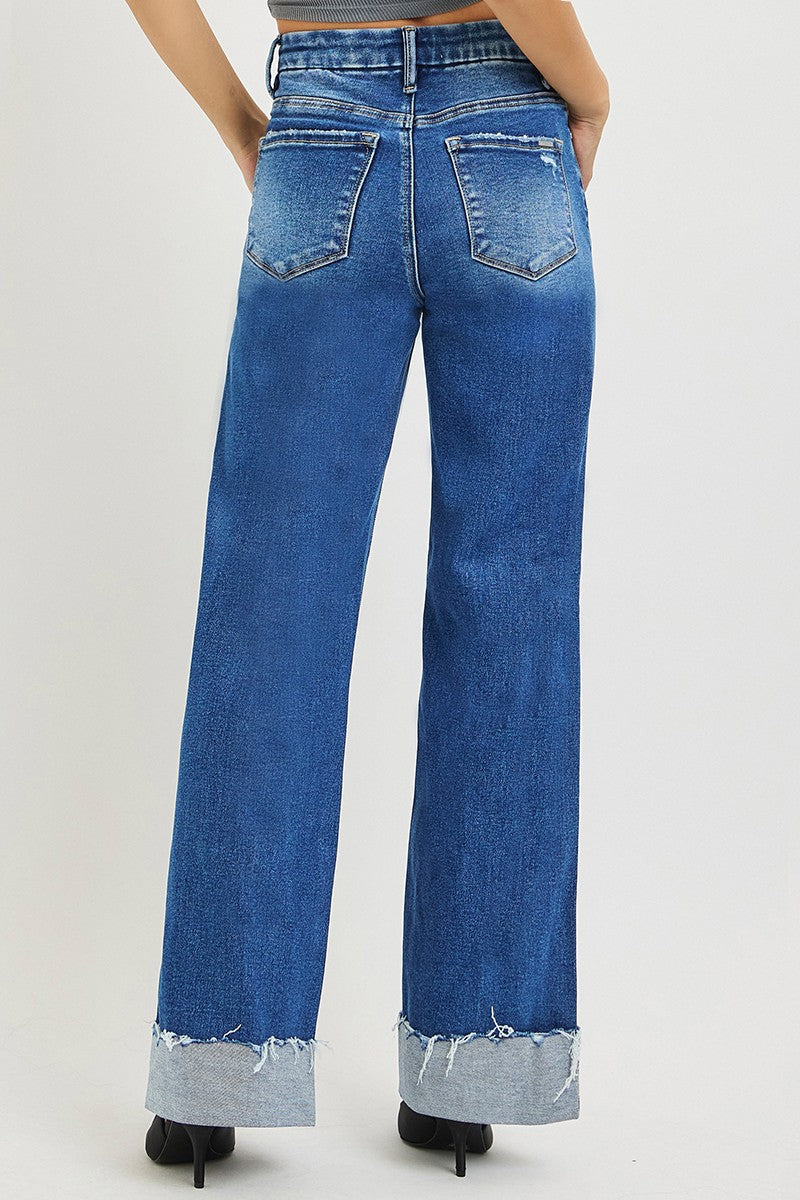 Blue jeans with a white background