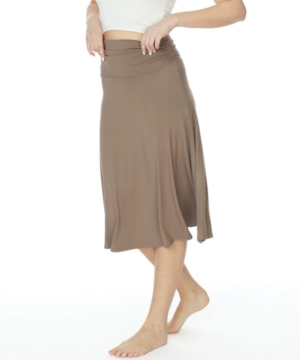 BAMBOO FLARED MID LENGTH SKIRT a limited time offer
