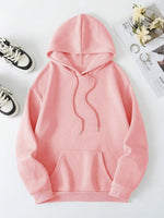 Front view of FAITH OVER FEAR Dropped Shoulder Hoodie